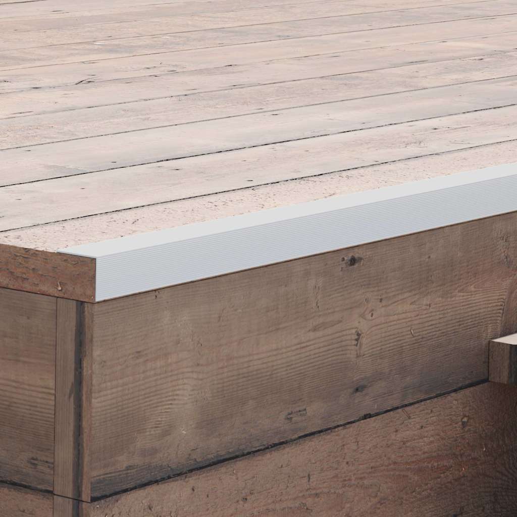 vidaXL 5 st Terras hoekplinten 170 cm aluminium zilverkleurig