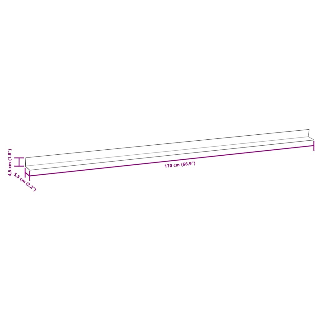 vidaXL 5 st Terras hoekplinten 170 cm aluminium zilverkleurig