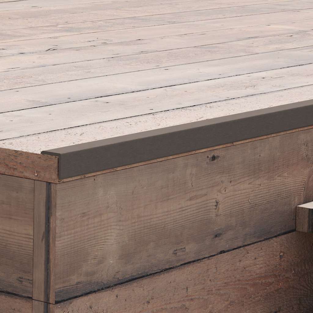 vidaXL 5 st Terras hoekplinten 170 cm aluminium zilverkleurig