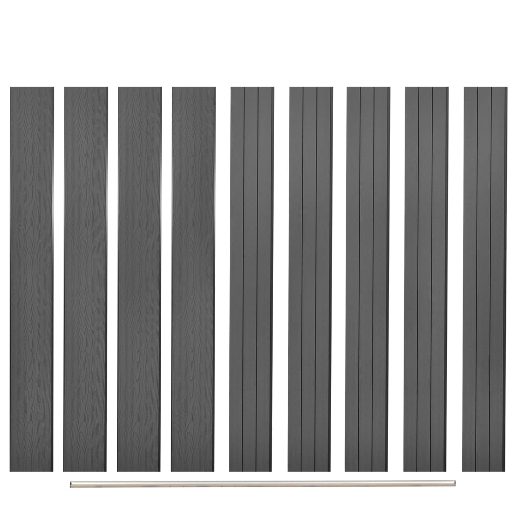 vidaXL Vervangende schuttingplanken 9 st 170 cm HKC bruin