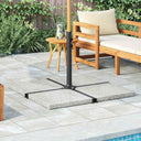 vidaXL Parasol Base Plate Square 25 kg Granite Black