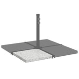 vidaXL Parasol Base Plate Square 25 kg Granite Black