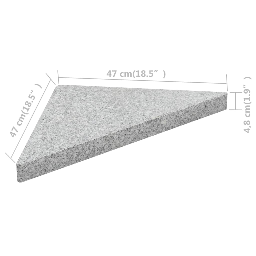 vidaXL Parasol Base Plate Triangular 15 kg Granite Grey