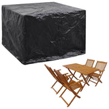 vidaXL Tuinmeubelhoezen poly rattan 2 st 4-persoons 113x113 cm