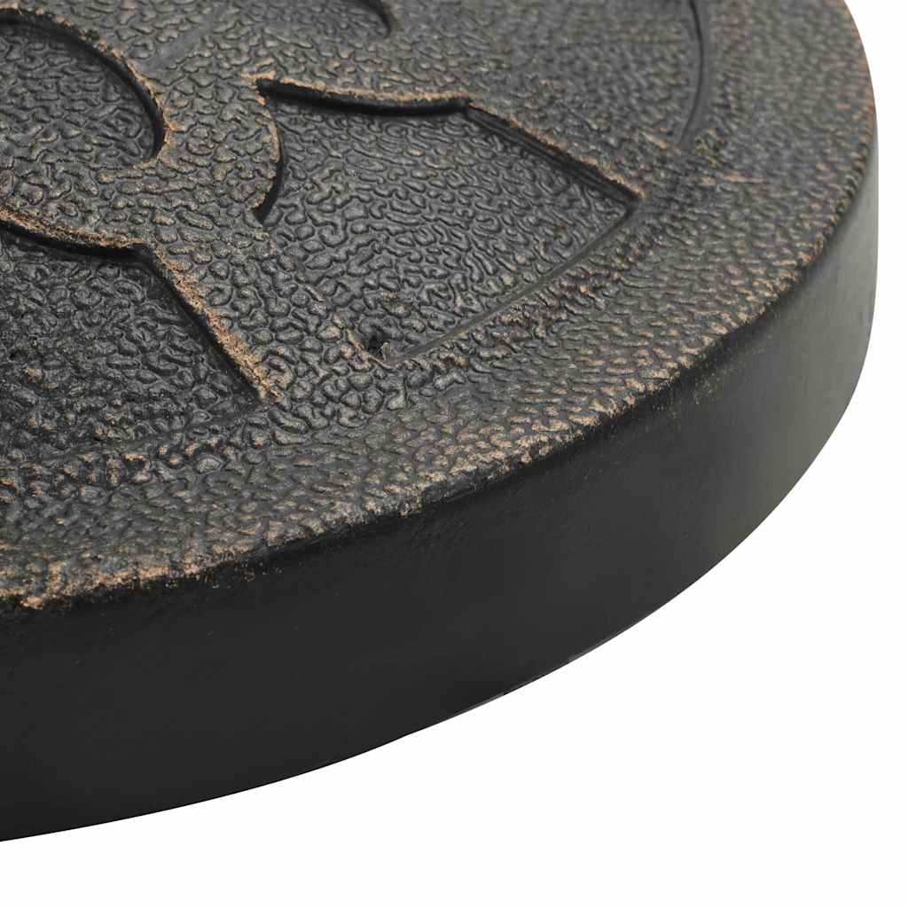 vidaXL Parasolvoet rond 13 kg polyresin bronskleurig