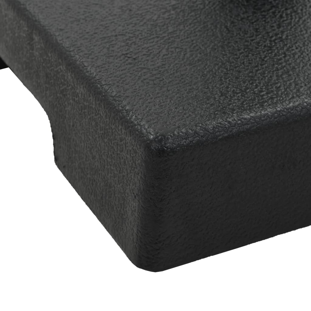 vidaXL Parasolvoet rond 10 kg polyresin zwart