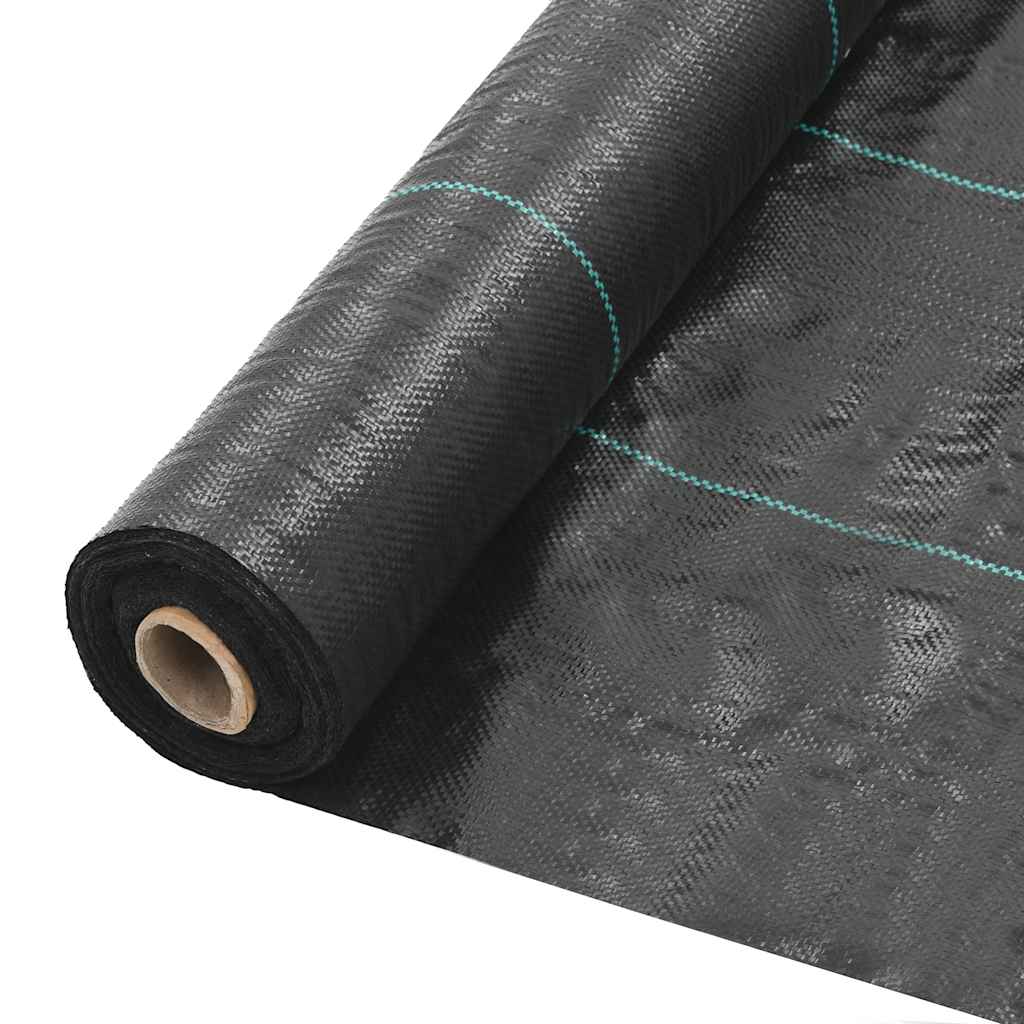 vidaXL Worteldoek 1x25 m PP zwart
