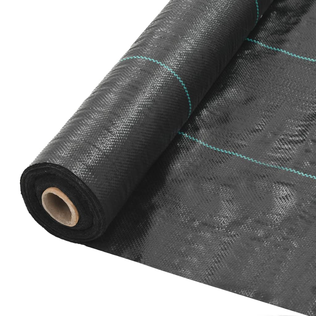 vidaXL Worteldoek 1x25 m PP zwart