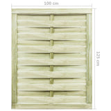 vidaXL Poort 100x125 cm groen geïmpregneerd grenenhout