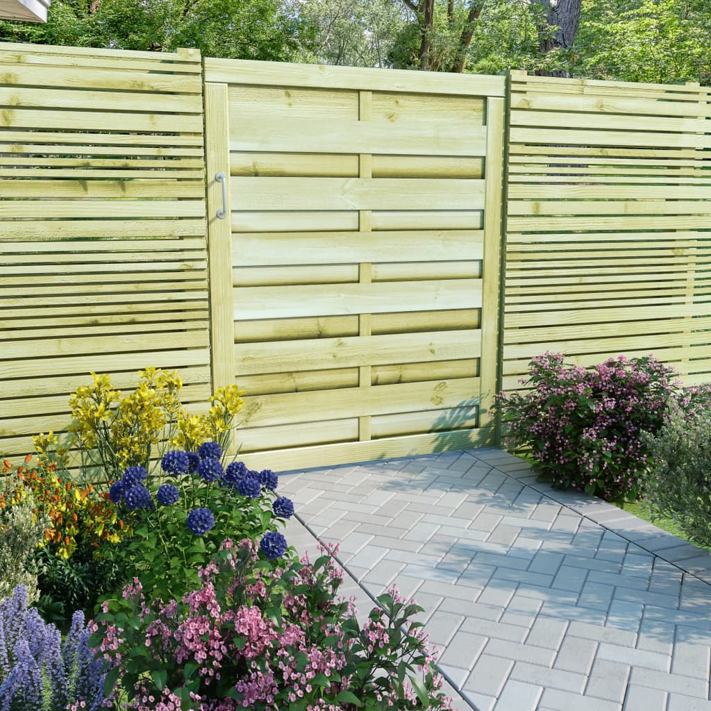 vidaXL Poort 100x75 cm geïmpregneerd grenenhout groen