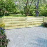 vidaXL Poort 100x75 cm geïmpregneerd grenenhout groen