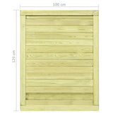 vidaXL Poort 75x100 cm geïmpregneerd grenenhout