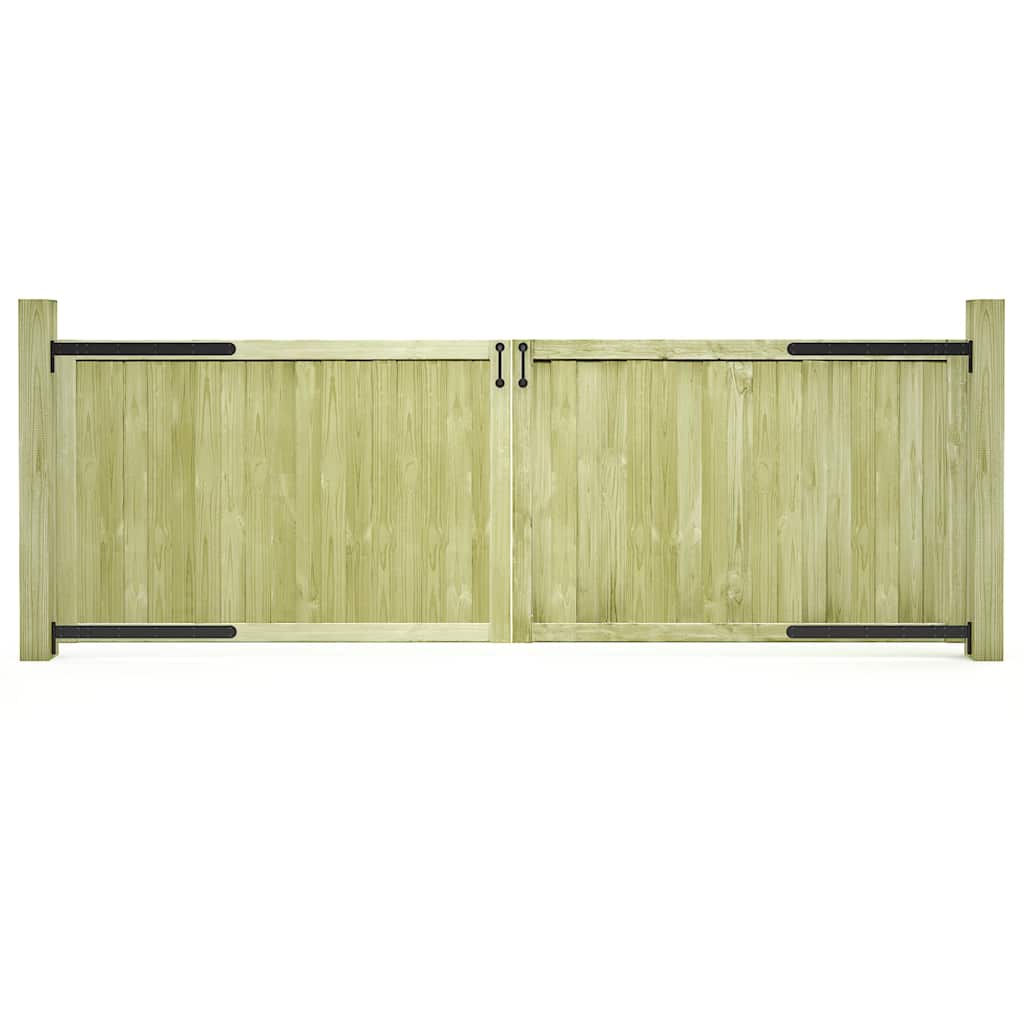 vidaXL Gates 2 pcs 300x75 cm impregnated pine