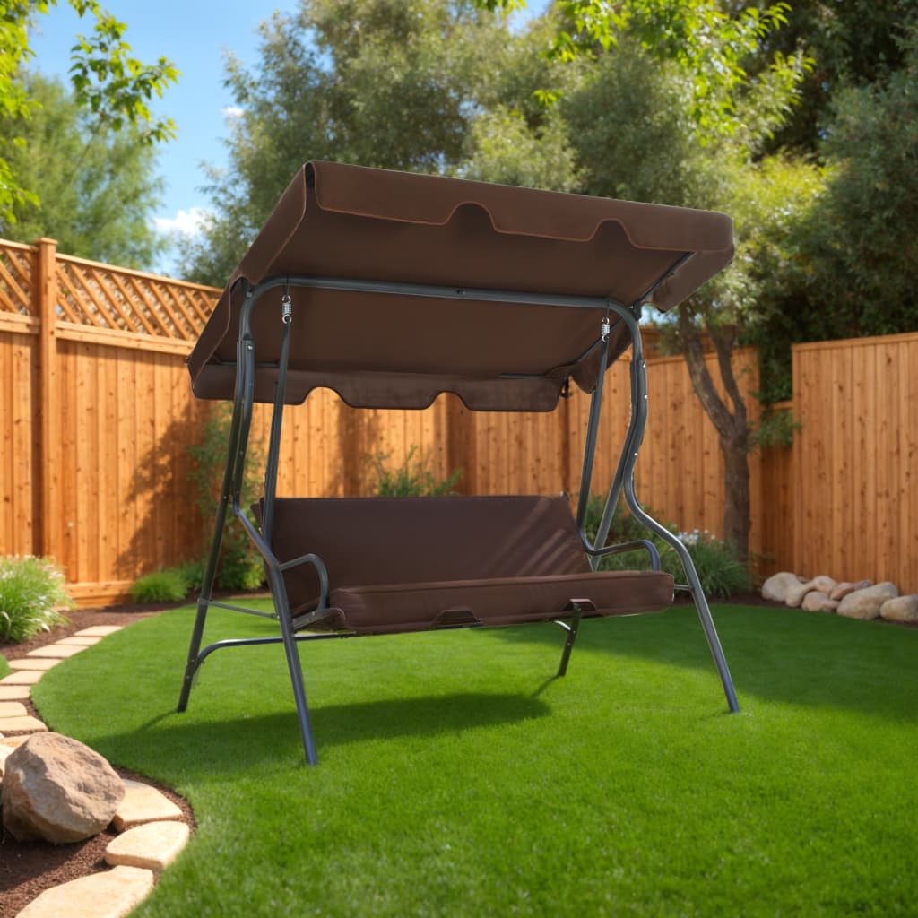 vidaXL Schommelbank 170x110x153 cm crèmewit