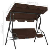 vidaXL Schommelbank 170x110x153 cm crèmewit