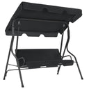 vidaXL Schommelbank 170x110x153 cm crèmewit