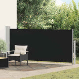 vidaXL Tuinscherm uittrekbaar 140x600 cm zwart