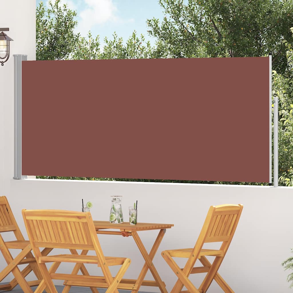 vidaXL Tuinscherm uittrekbaar 140x600 cm zwart
