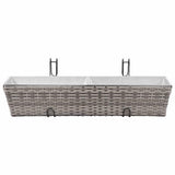 vidaXL Balkonplantenbakken 2 st 50 cm rattan zwart