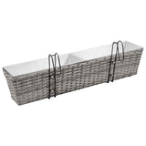 vidaXL Balkonplantenbakken 2 st 50 cm rattan zwart
