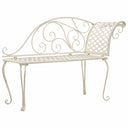 vidaXL Chaise longue 128 cm staal antiekbruin