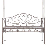 vidaXL Tuinbank 122 cm ijzer antiekwit