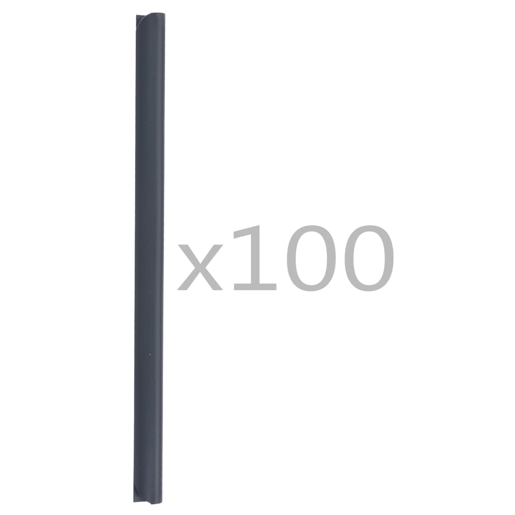 vidaXL 100 st Schuttingstrookklemmen PVC transparant
