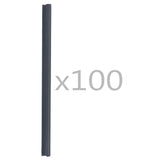 vidaXL 100 st Schuttingstrookklemmen PVC transparant