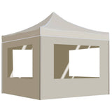 vidaXL Pop-Up Gazebo with Side Walls 3x3 m Aluminium Cream