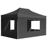 vidaXL Pop-Up Gazebo with Side Walls 3x3 m Aluminium Cream