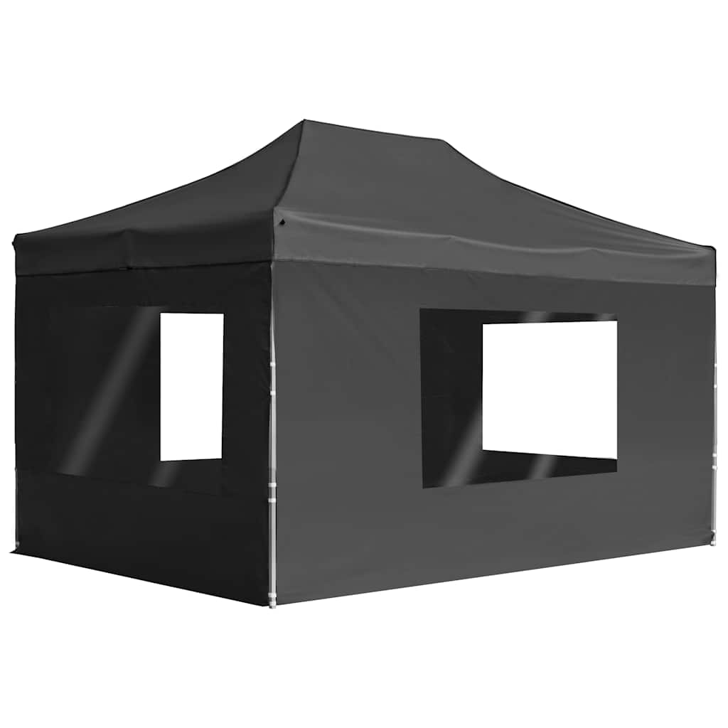 vidaXL Pop-Up Gazebo with Side Walls 3x3 m Aluminium Cream