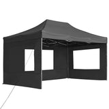vidaXL Pop-Up Gazebo with Side Walls 3x3 m Aluminium Cream
