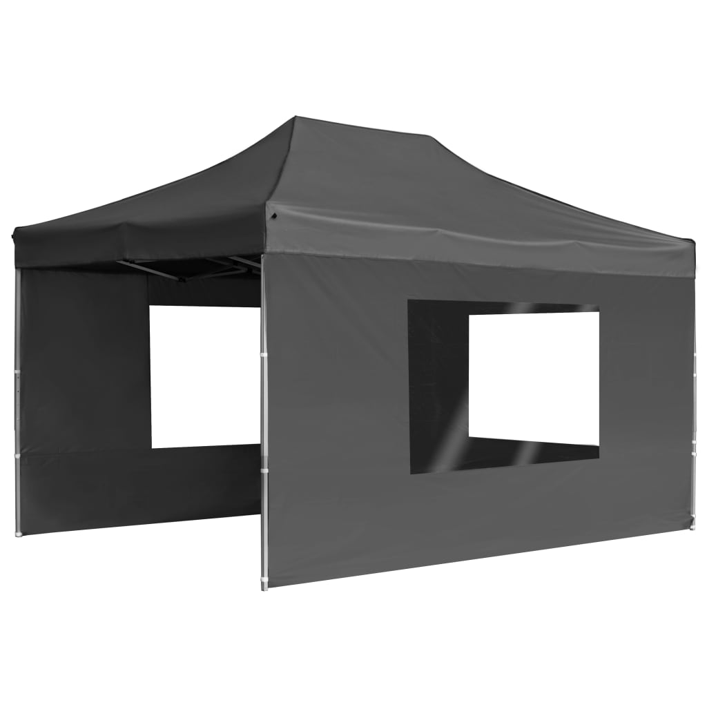vidaXL Pop-Up Gazebo with Side Walls 3x3 m Aluminium Cream