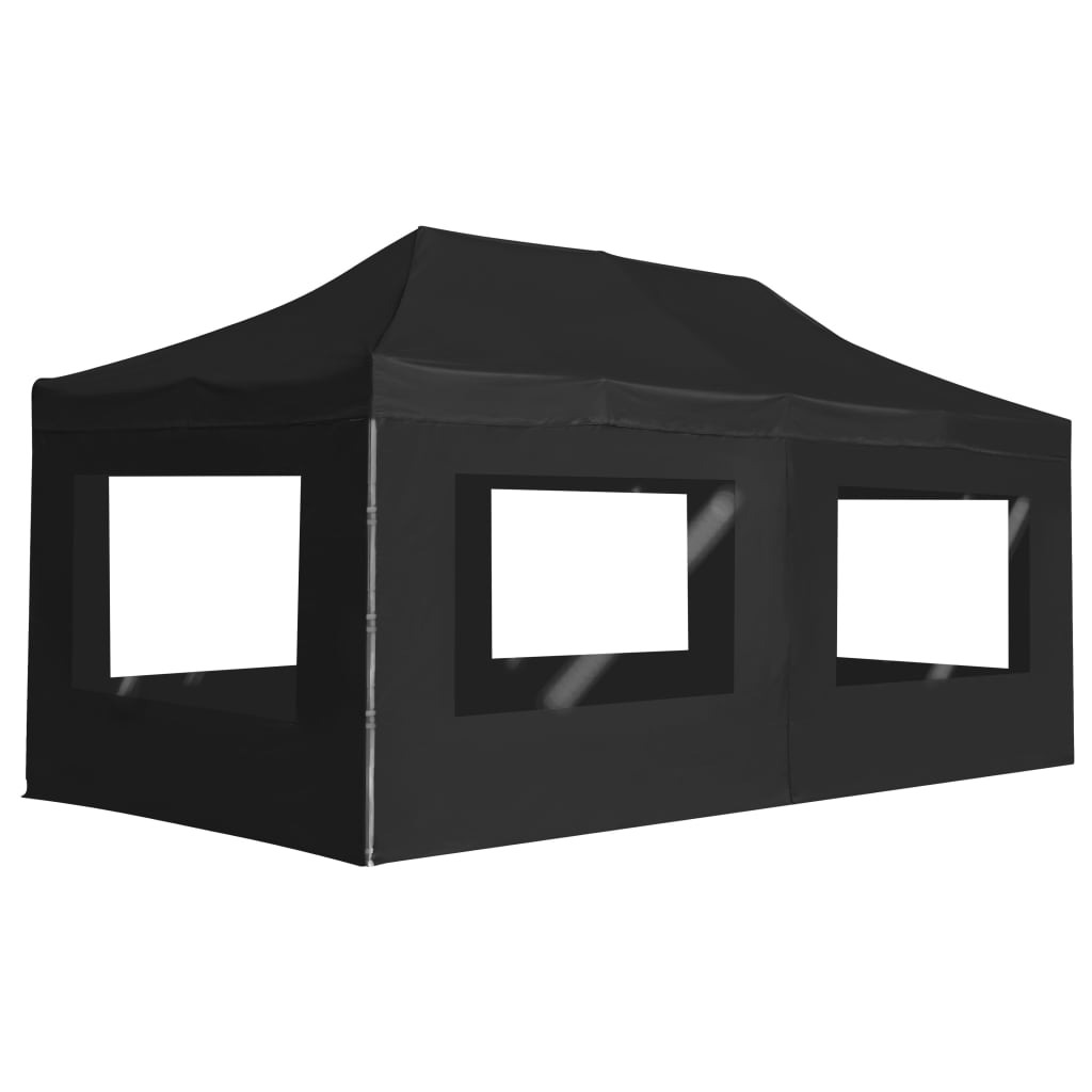 vidaXL Pop-Up Gazebo with Side Walls 3x3 m Aluminium Cream