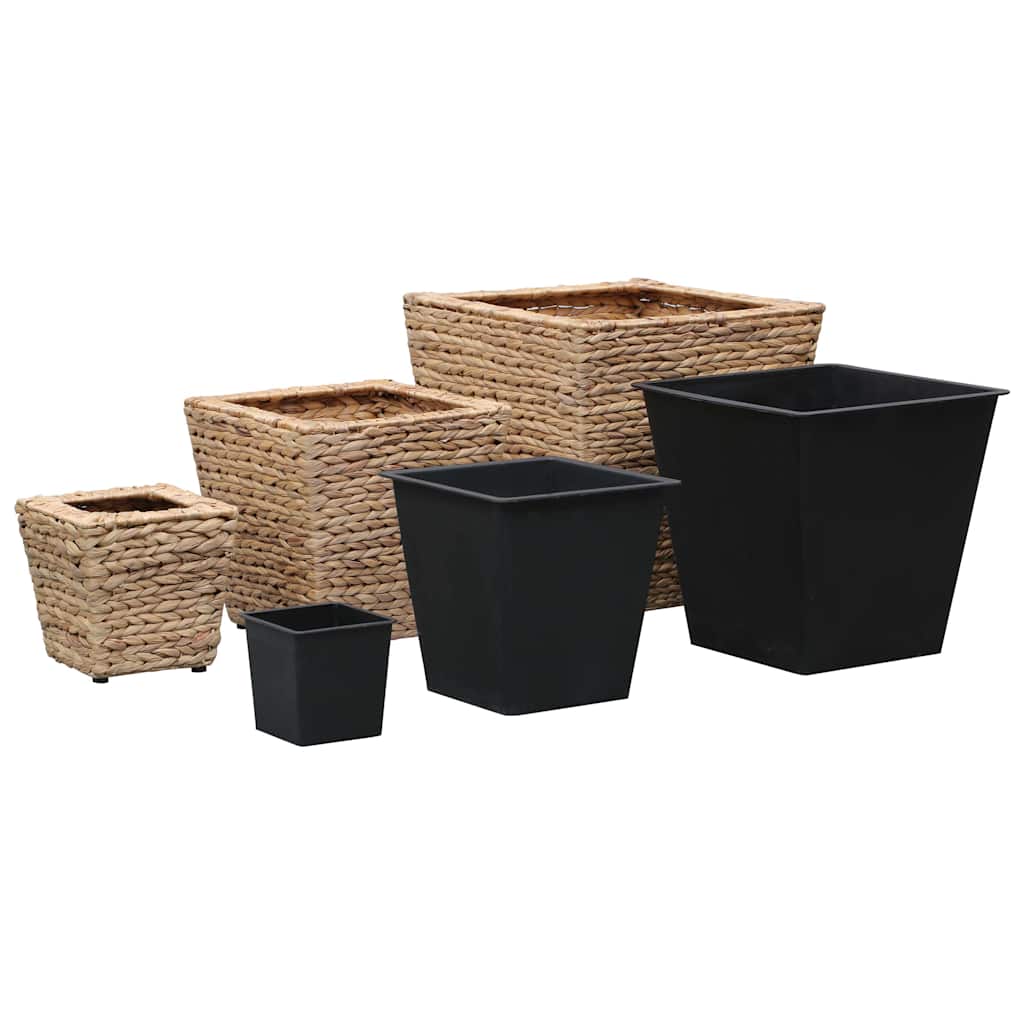 vidaXL Raised Planters 3 pcs water hyacinth