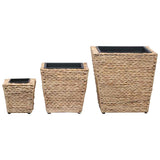 vidaXL Raised Planters 3 pcs water hyacinth