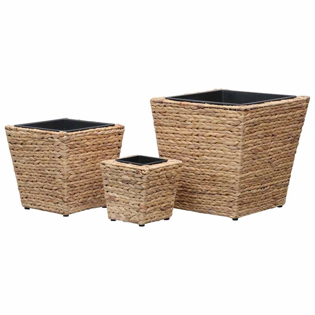 vidaXL Raised Planters 3 pcs water hyacinth