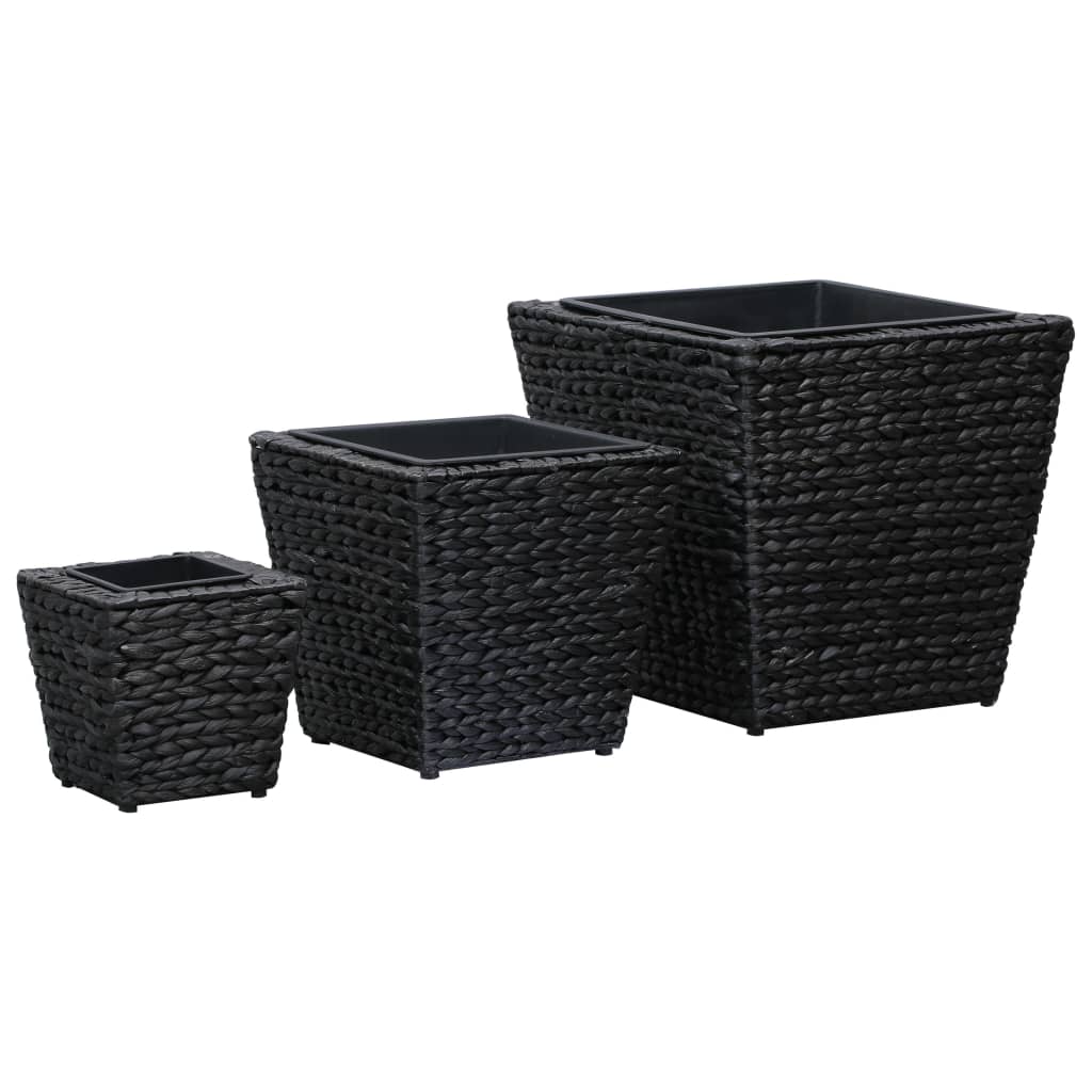 vidaXL Raised Planters 3 pcs water hyacinth