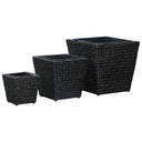 vidaXL Raised Planters 3 pcs water hyacinth