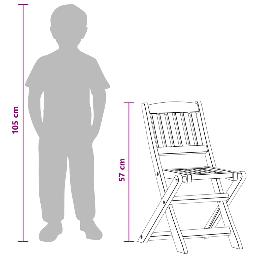 vidaXL 4-Piece Garden Set for Children Solid Eucalyptus Wood
