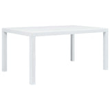 vidaXL Garden Table 79x79x72 cm Rattan-Look Plastic White