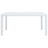 vidaXL Garden Table 79x79x72 cm Rattan-Look Plastic White