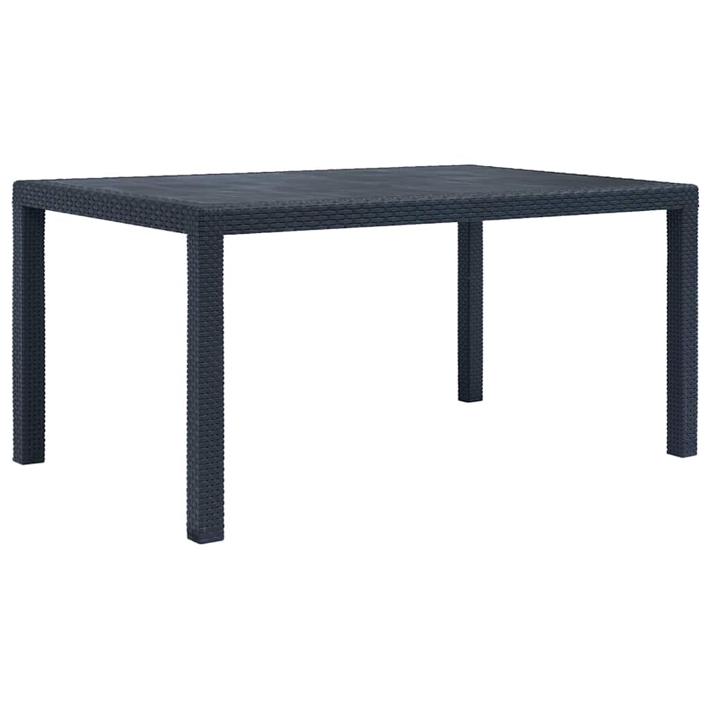 vidaXL Garden Table 79x79x72 cm Rattan-Look Plastic White