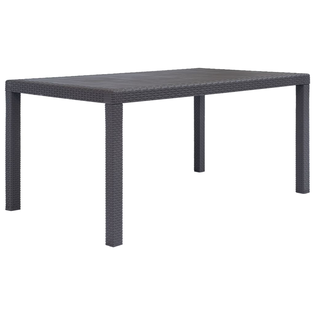 vidaXL Garden Table 79x79x72 cm Rattan-Look Plastic White