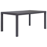 vidaXL Garden Table 79x79x72 cm Rattan-Look Plastic White