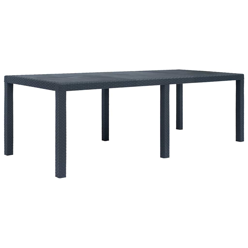 vidaXL Garden Table 79x79x72 cm Rattan-Look Plastic White