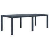 vidaXL Garden Table 79x79x72 cm Rattan-Look Plastic White