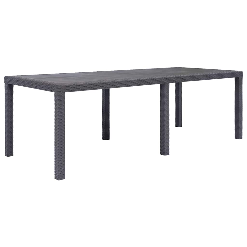vidaXL Garden Table 79x79x72 cm Rattan-Look Plastic White