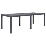 vidaXL Garden Table 79x79x72 cm Rattan-Look Plastic White
