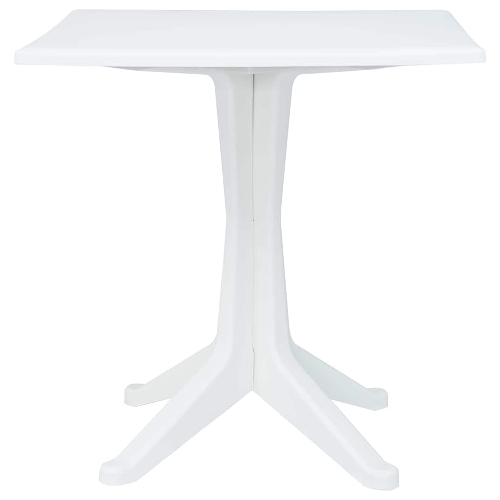 vidaXL Tuin Tafel Wit 70 x 70 x 71.7 cm Kunststof